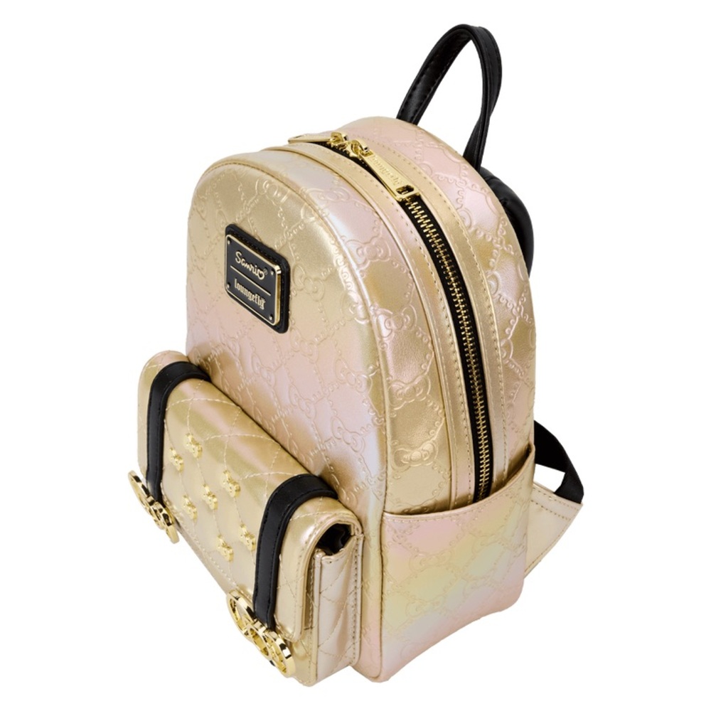 Hello Kitty Loungefly Sanrio Metallic Gold Backpack 50th Anniversary - Picture 6 of 12